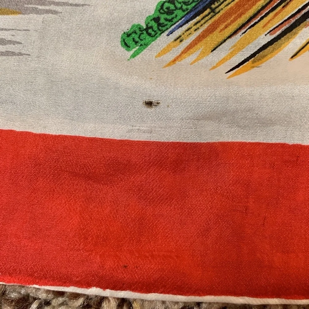 Vintage NASCAR silk scarf Southern 500 / Darlington, SC